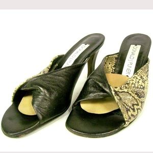 Donald J Pliner Slides 3.5" Flare Heels Size 6.5 M